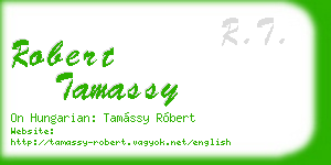 robert tamassy business card