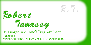 robert tamassy business card